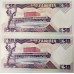 ZAMBIA 1986 . FIFTY 50 KWACHA BANKNOTES . CONSECUTIVE SEVEN